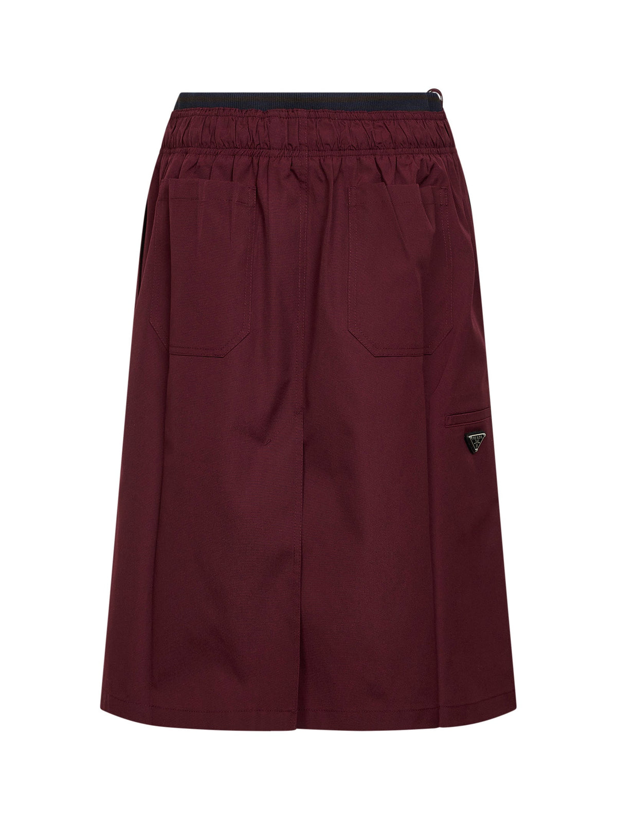 Prada Abbigliamento Women Garnet Twill Midi Skirt