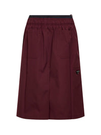 Prada Abbigliamento Women Garnet Twill Midi Skirt