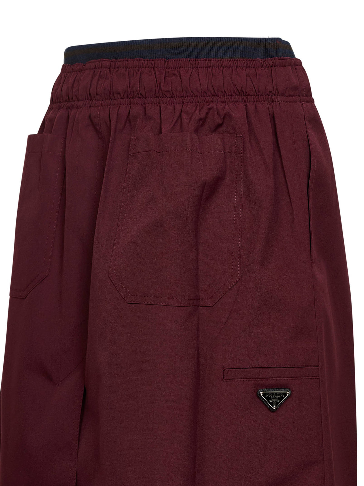 Prada Abbigliamento Women Garnet Twill Midi Skirt