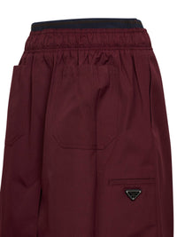 Prada Abbigliamento Women Garnet Twill Midi Skirt