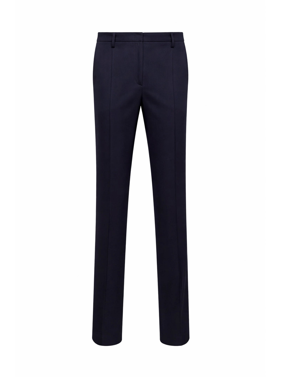 Prada Abbigliamento Women Blue Cotton Chino Straight Trousers