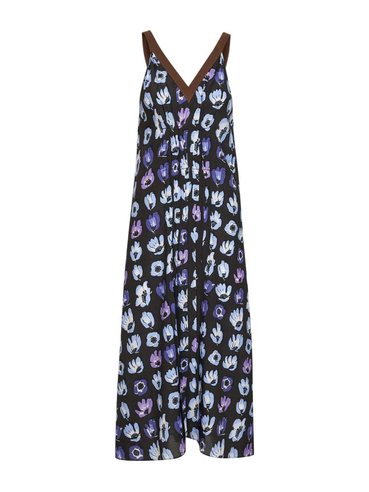 Prada Abbigliamento Women Purple Viscose Printed Midi Dress