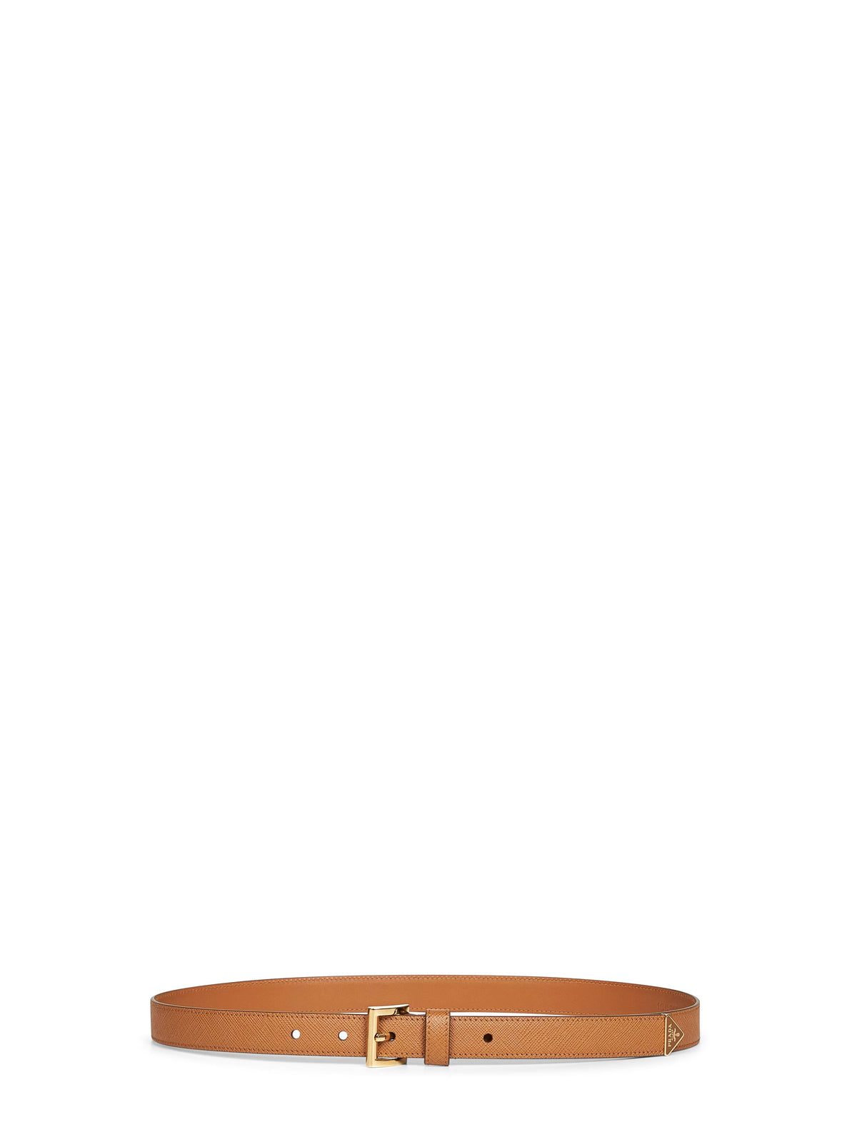 Prada Accessori Pelletteria Women Caramel Saffiano Leather Belt