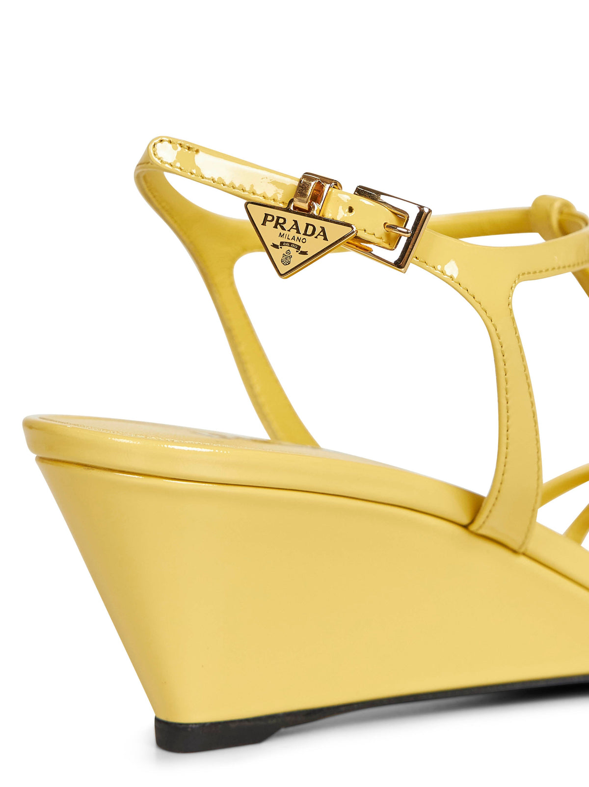 Prada Calzature Women Pineapple Patent Leather Sandals