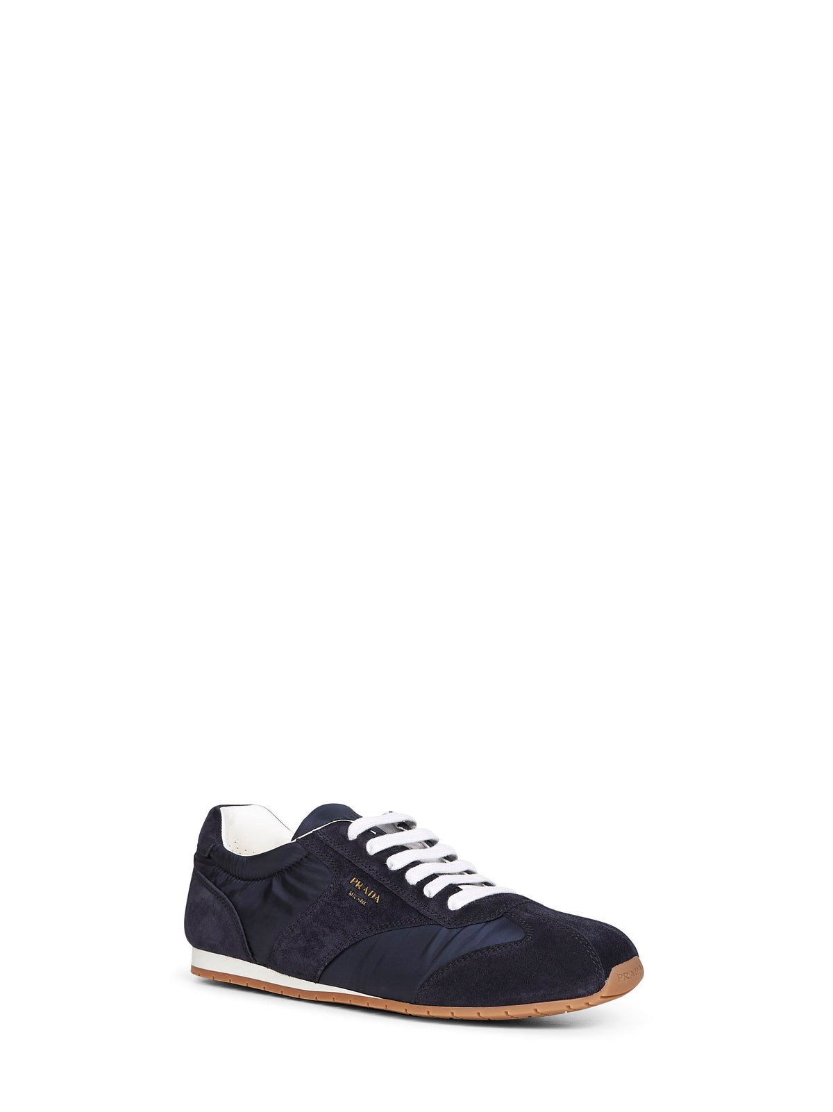 Prada Calzature Men Blue Re-Nylon And Suede Sneakers
