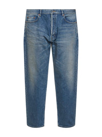 SAINT LAURENT Saint Laurent Men Blue Cotton Denim Mick Long Jeans