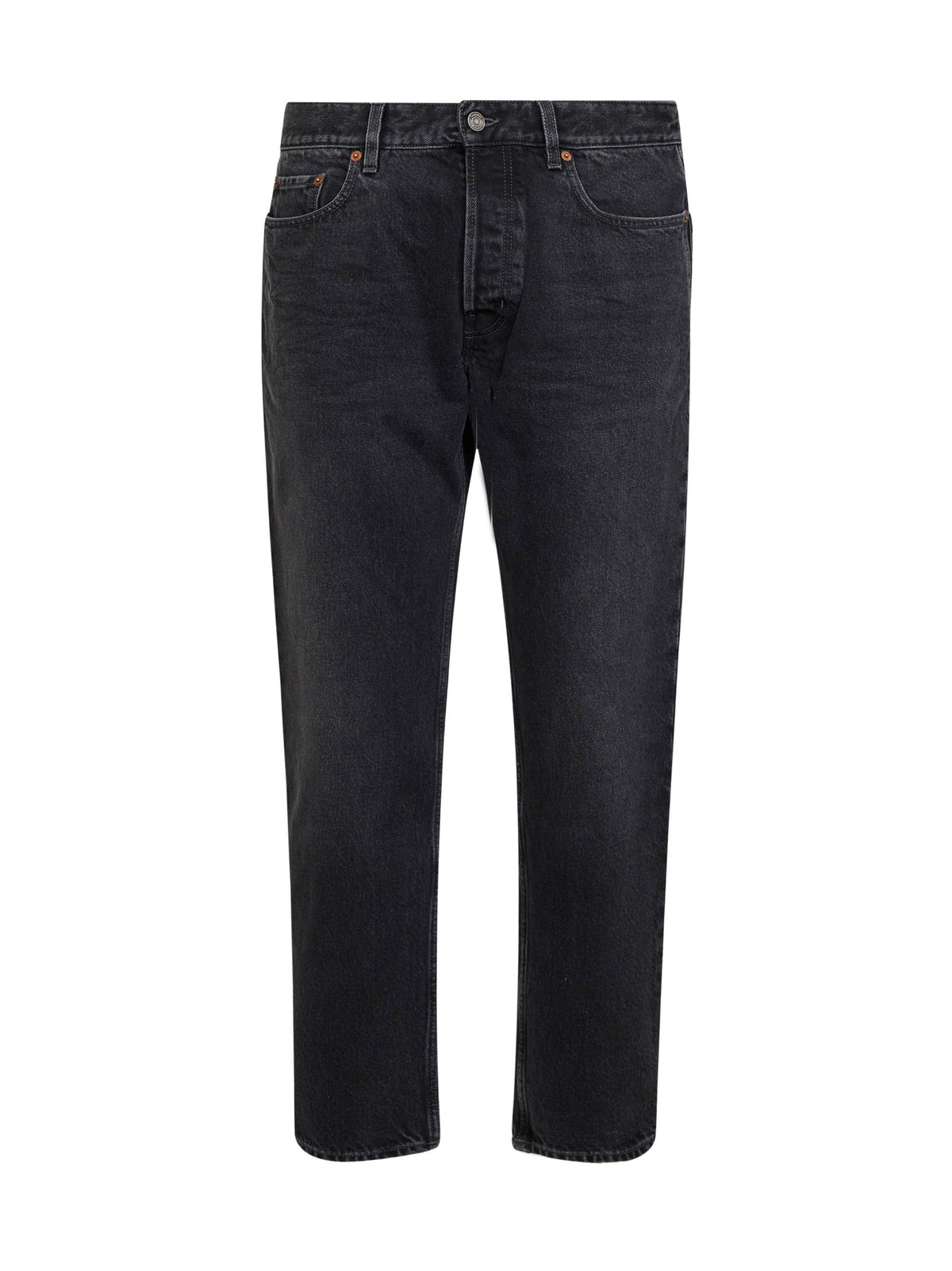 Saint Laurent Men Black Denim Mick Straight-Leg Jeans