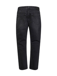 Saint Laurent Men Black Denim Mick Straight-Leg Jeans