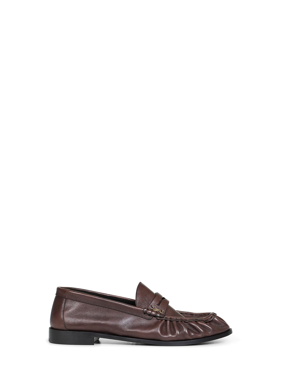 Saint Laurent Men Paris Brown Matte Leather Le Loafer Loafers