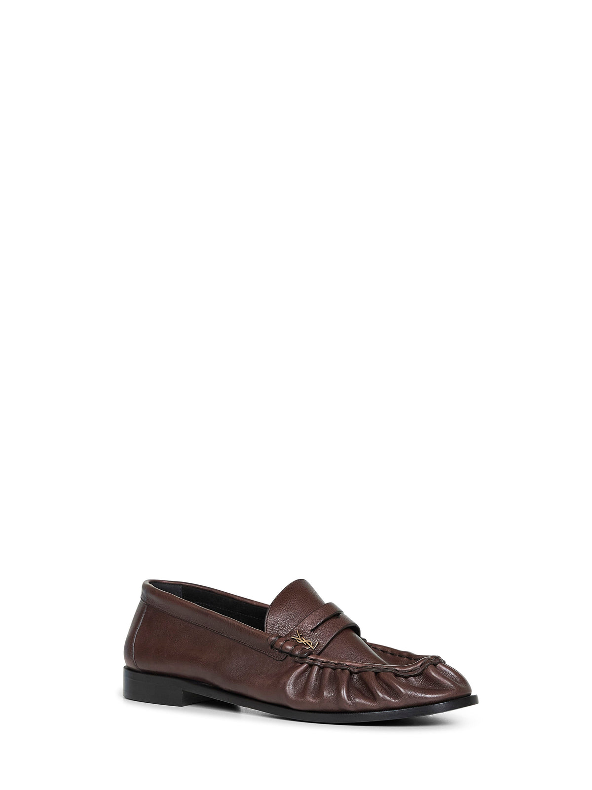 Saint Laurent Men Paris Brown Matte Leather Le Loafer Loafers
