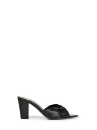 Saint Laurent Women Black Nappa Leather Franciane Mule Sandals
