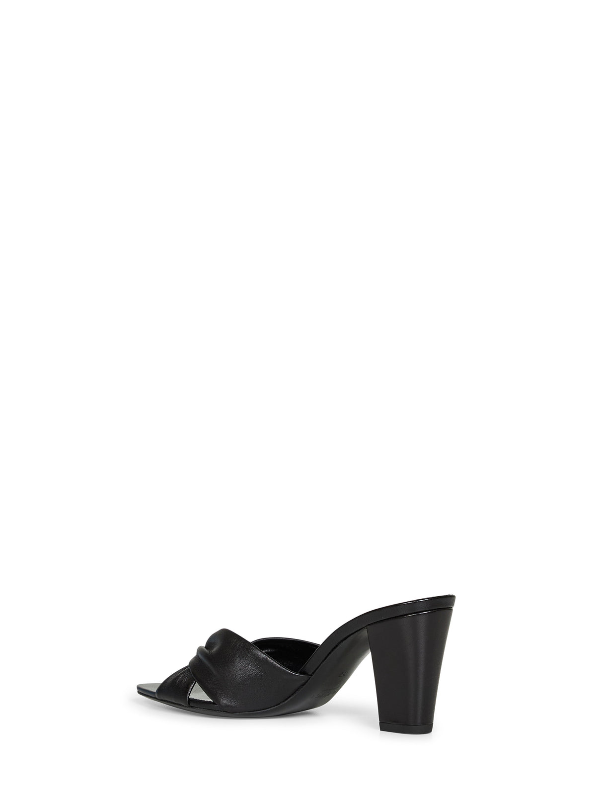 Saint Laurent Women Black Nappa Leather Franciane Mule Sandals