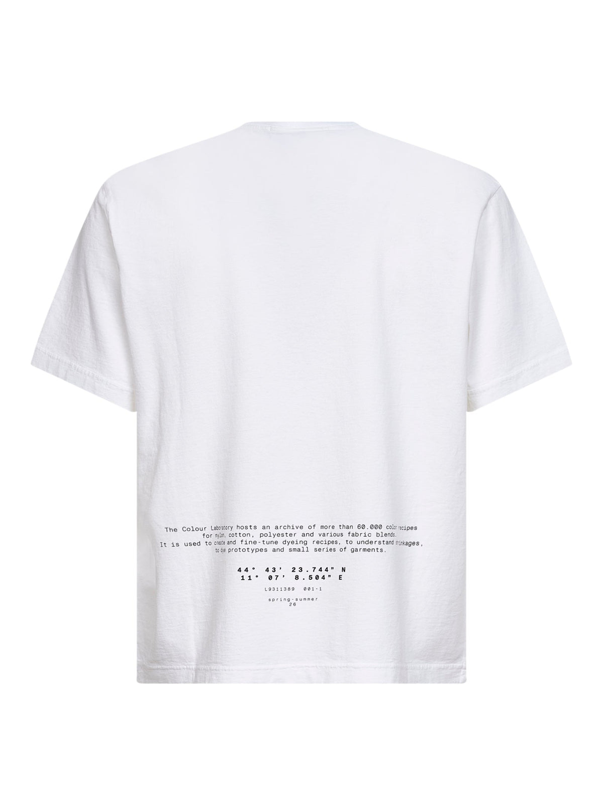 Stone Island Men White Organic Jersey T-Shirt With "All Around Compass" Print