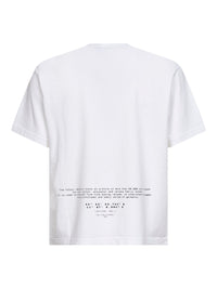 Stone Island Men White Organic Jersey T-Shirt With "All Around Compass" Print