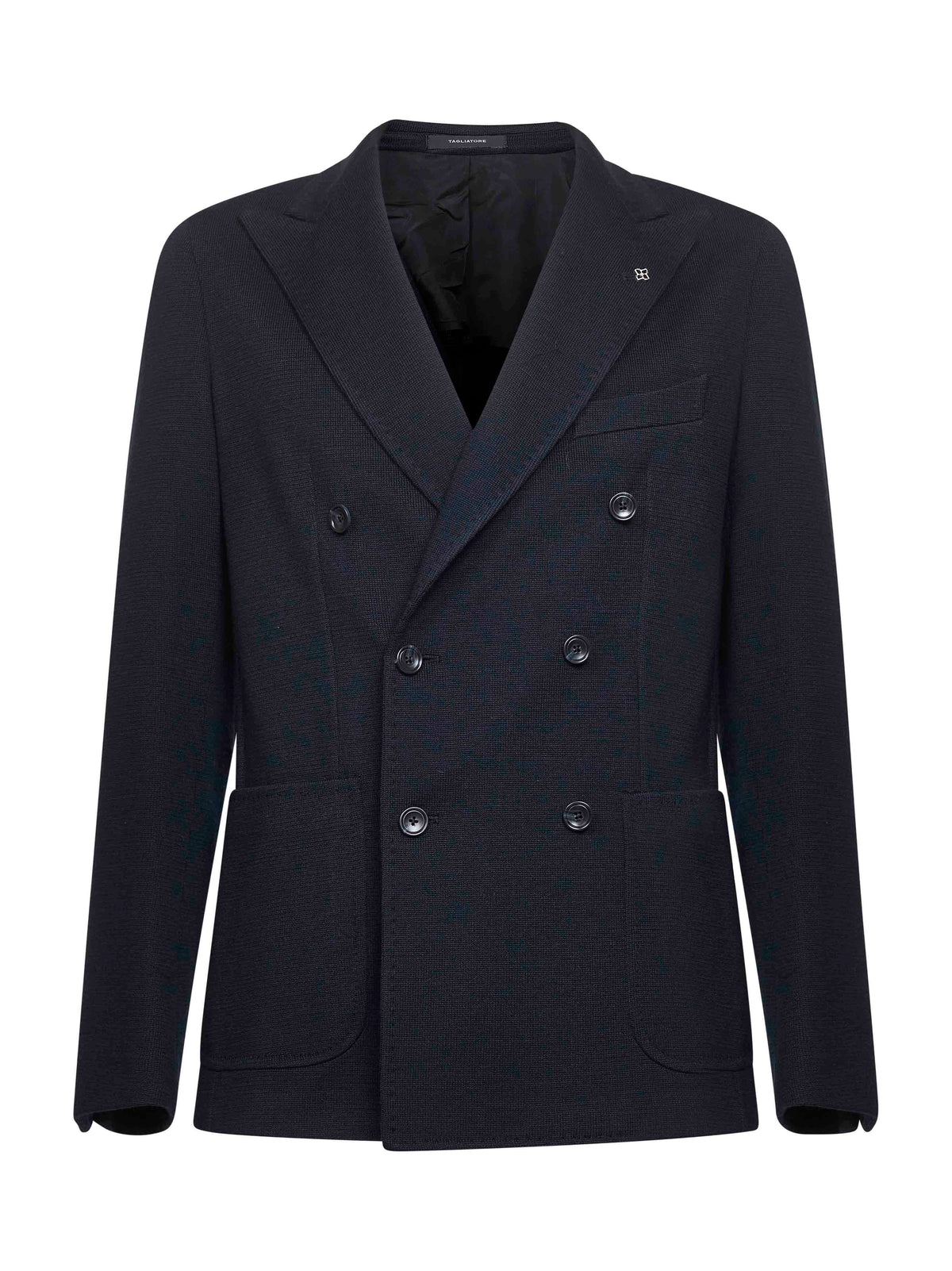 Tagliatore Men Blue Jersey Montecarlo Double-Breasted Blazer