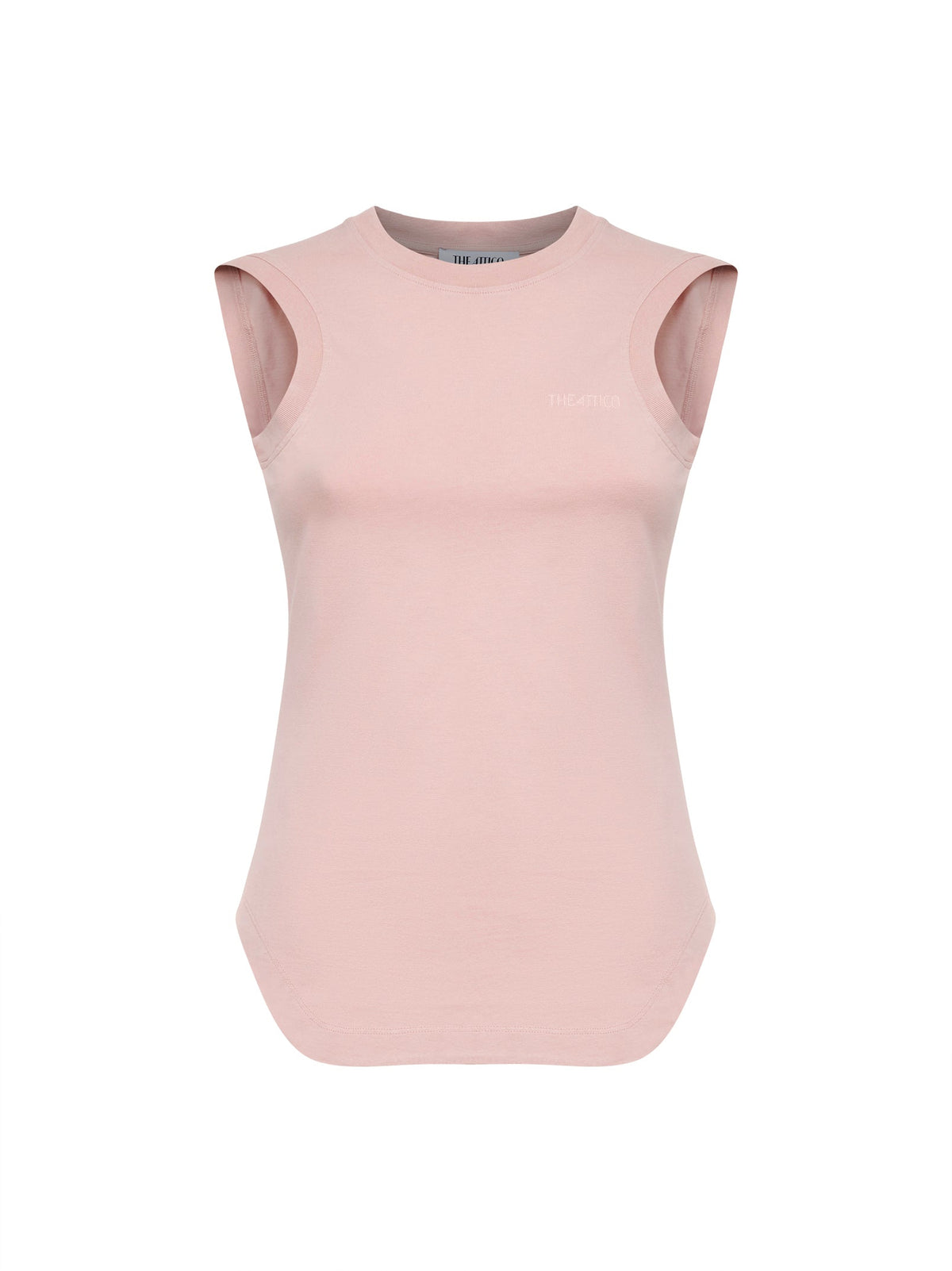 The Attico Women Rose Cotton Jersey "Reese" Tank Top