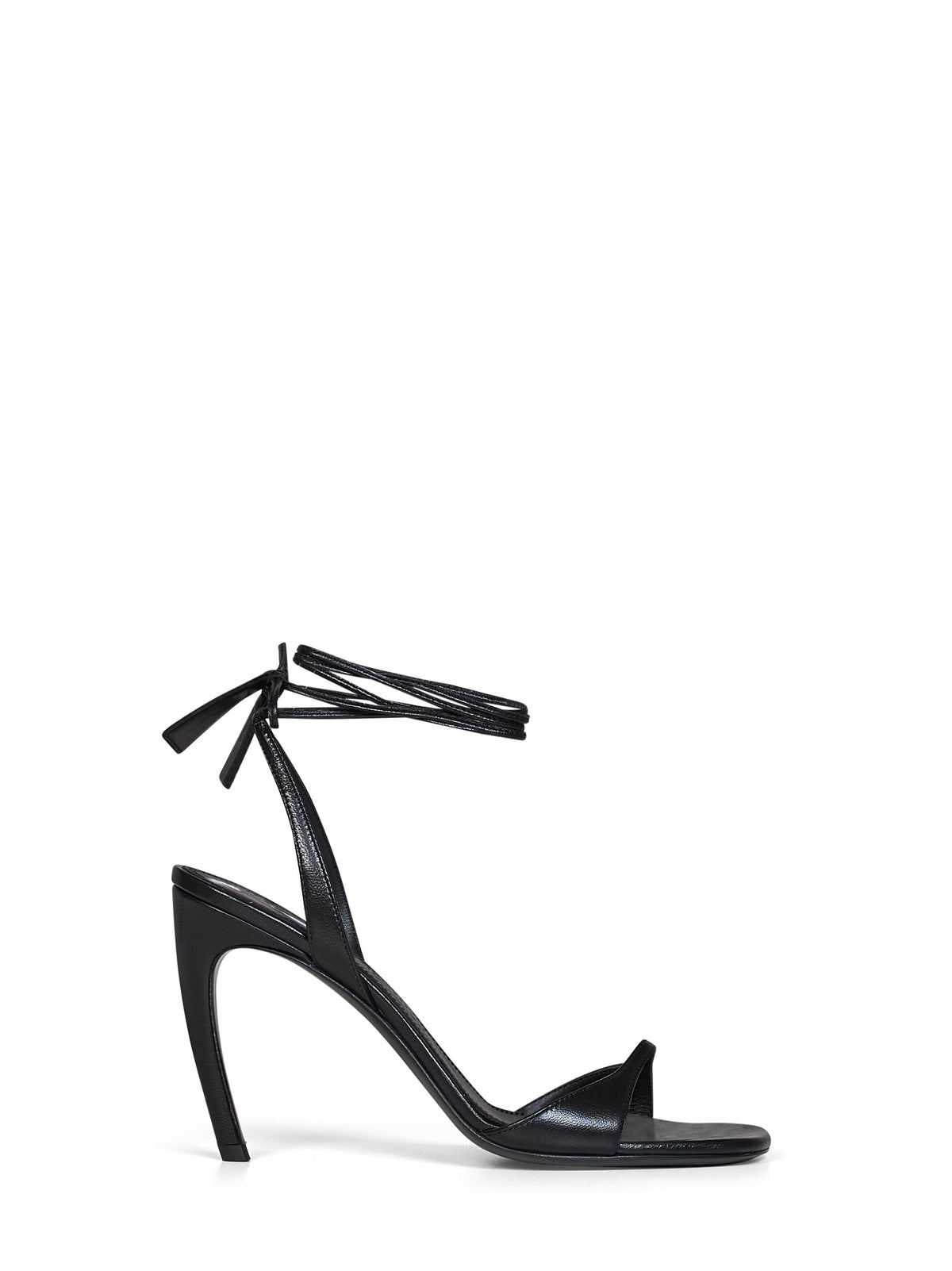 The Attico Women Black Nappa Leather "Ora" Sandals