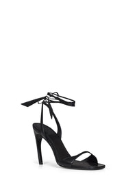 The Attico Women Black Nappa Leather "Ora" Sandals
