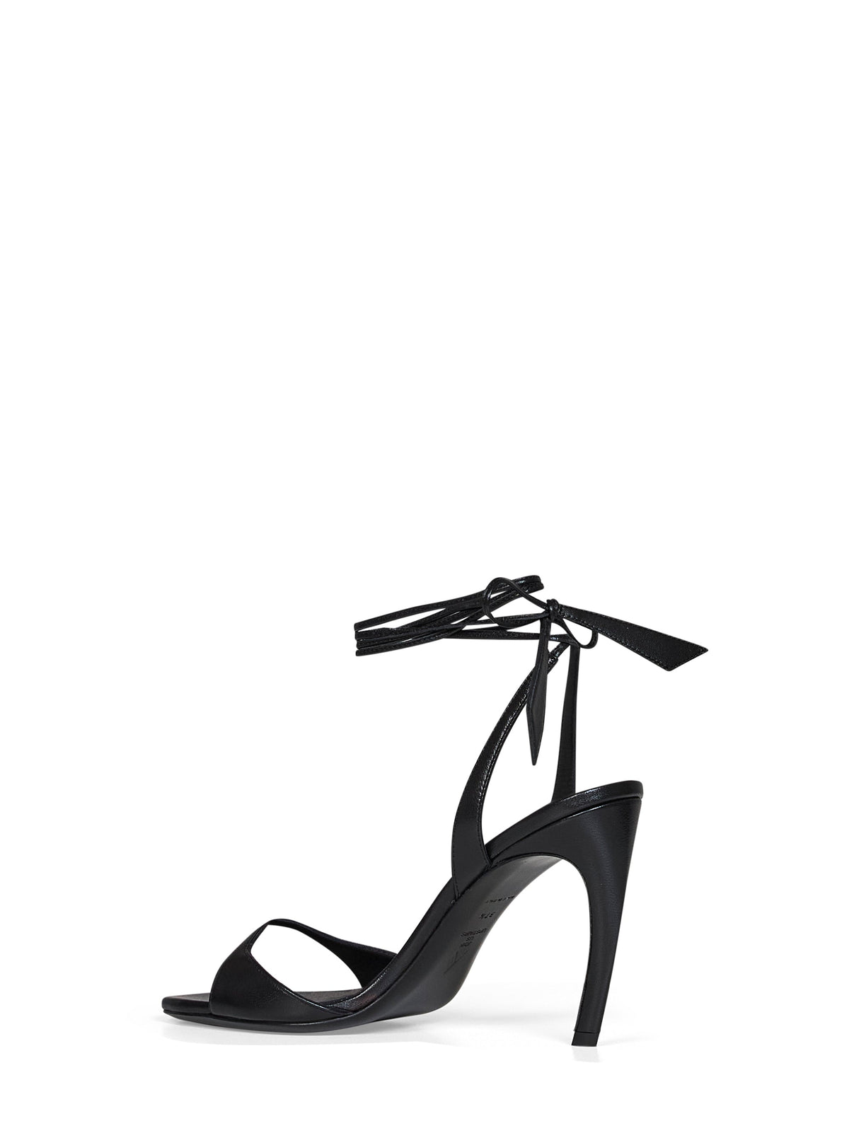 The Attico Women Black Nappa Leather "Ora" Sandals