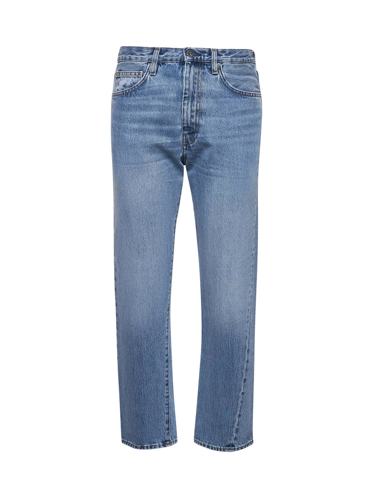 Toteme Women Light Blue Denim Twisted Jeans