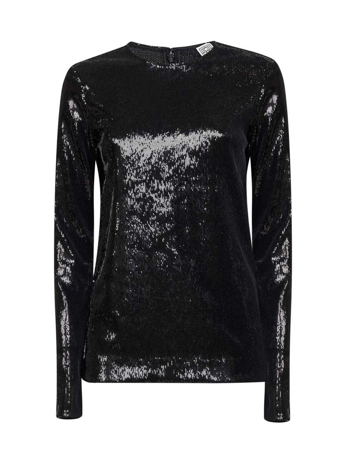 Toteme Women Black Sequin Long-Sleeved Top