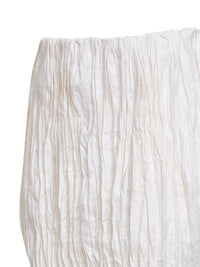 Toteme Women White Crinkled Linen Pencil Skirt