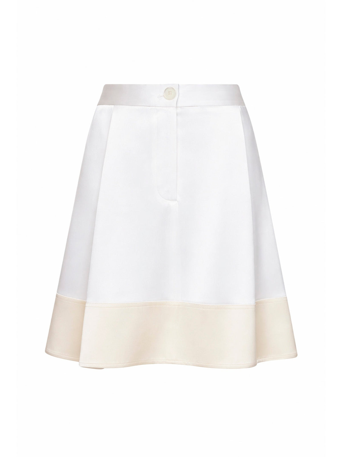 Toteme Women White Satin Short Tuxedo-Style Skirt
