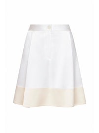 Toteme Women White Satin Short Tuxedo-Style Skirt
