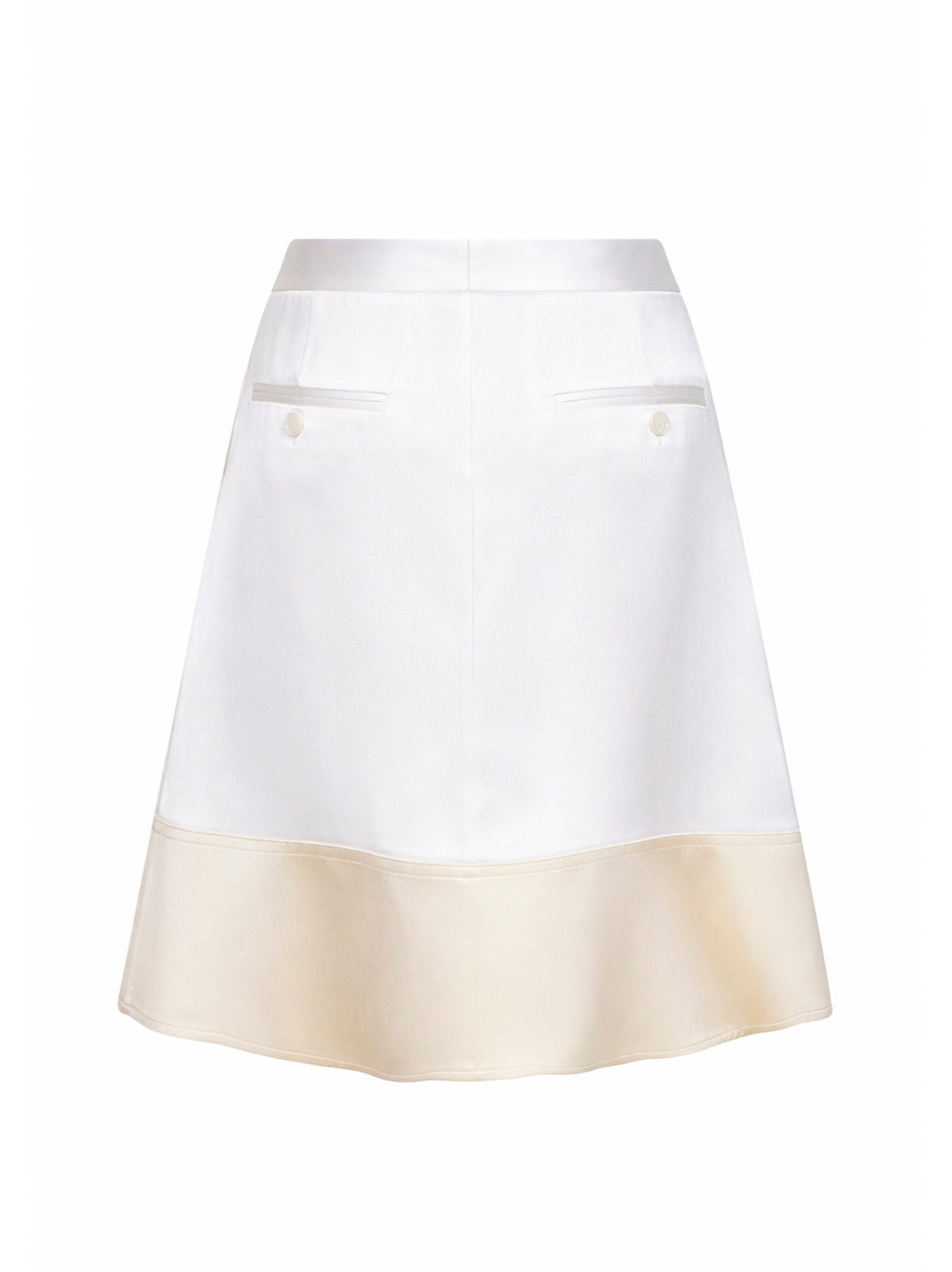 Toteme Women White Satin Short Tuxedo-Style Skirt