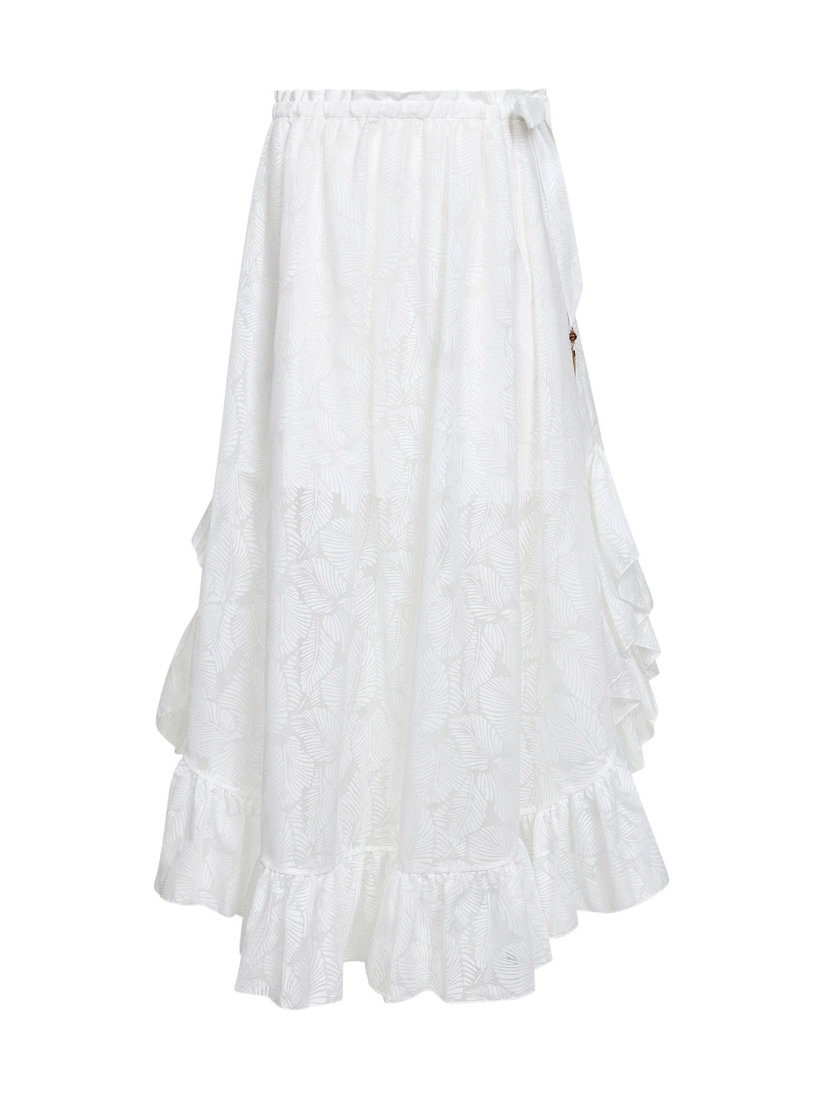 Zimmermann Women Ivory Printed Cotton Blend Daylight Maxi Skirt