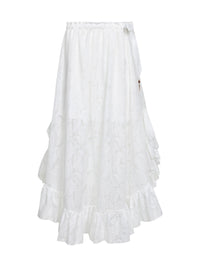 Zimmermann Women Ivory Printed Cotton Blend Daylight Maxi Skirt