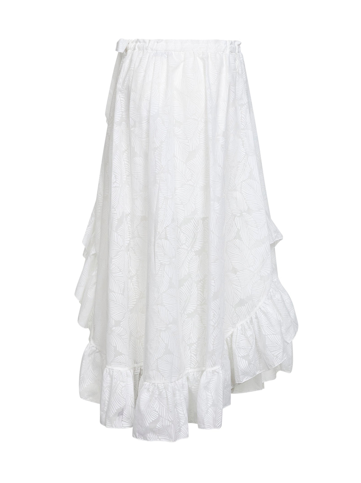 Zimmermann Women Ivory Printed Cotton Blend Daylight Maxi Skirt