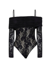 Zimmermann Women Black Lace Rebellion Bodysuit