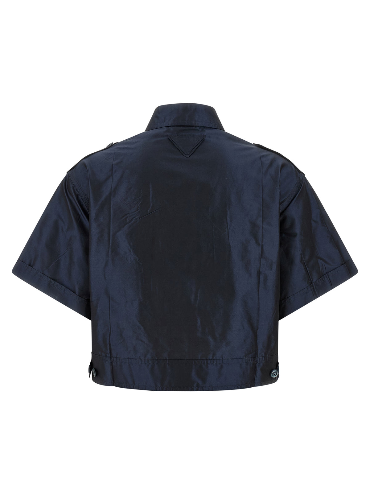 Prada Women Cropped Taffeta Shirt