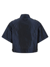 Prada Women Cropped Taffeta Shirt
