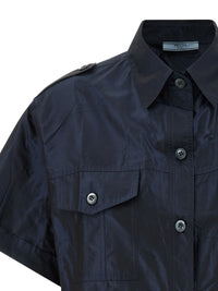 Prada Women Cropped Taffeta Shirt