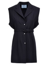 Prada Women Belt Wool Vest