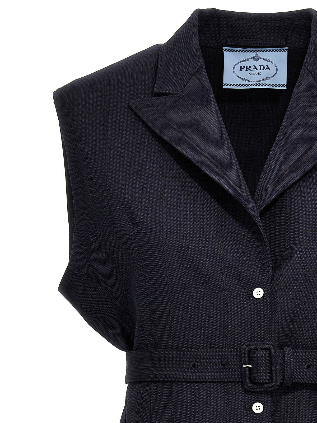 Prada Women Belt Wool Vest