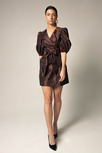 Power Bordeaux Red Wrap Dress6