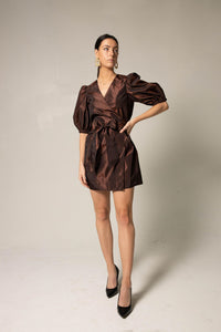 Power Bordeaux Red Wrap Dress4