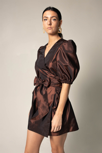 Power Bordeaux Red Wrap Dress2