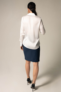 Elegance Silk Blouse in White3