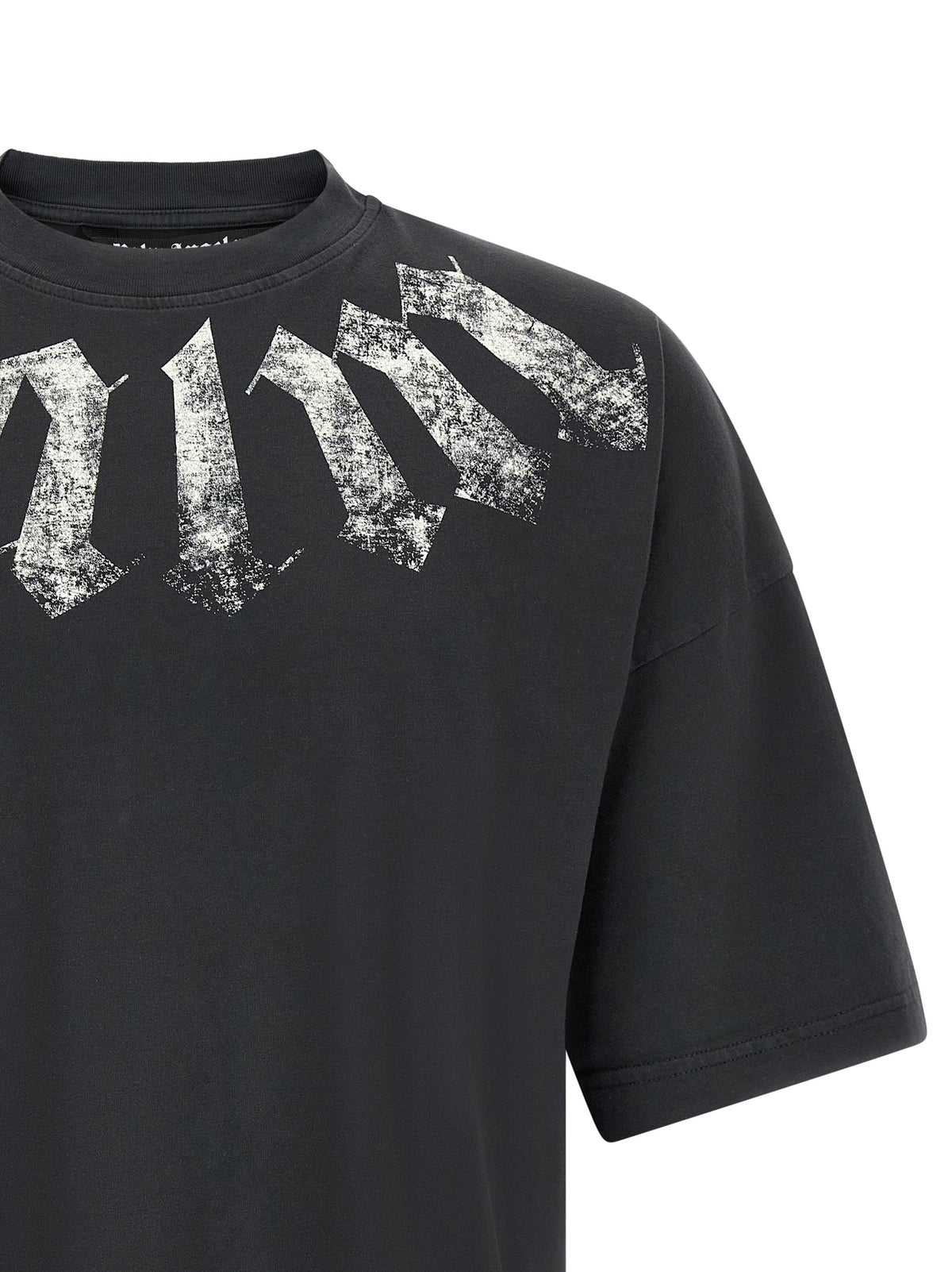 PALM ANGELS Palm Angels Men Craquelé Gothic Print T-Shirt