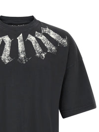 PALM ANGELS Palm Angels Men Craquelé Gothic Print T-Shirt
