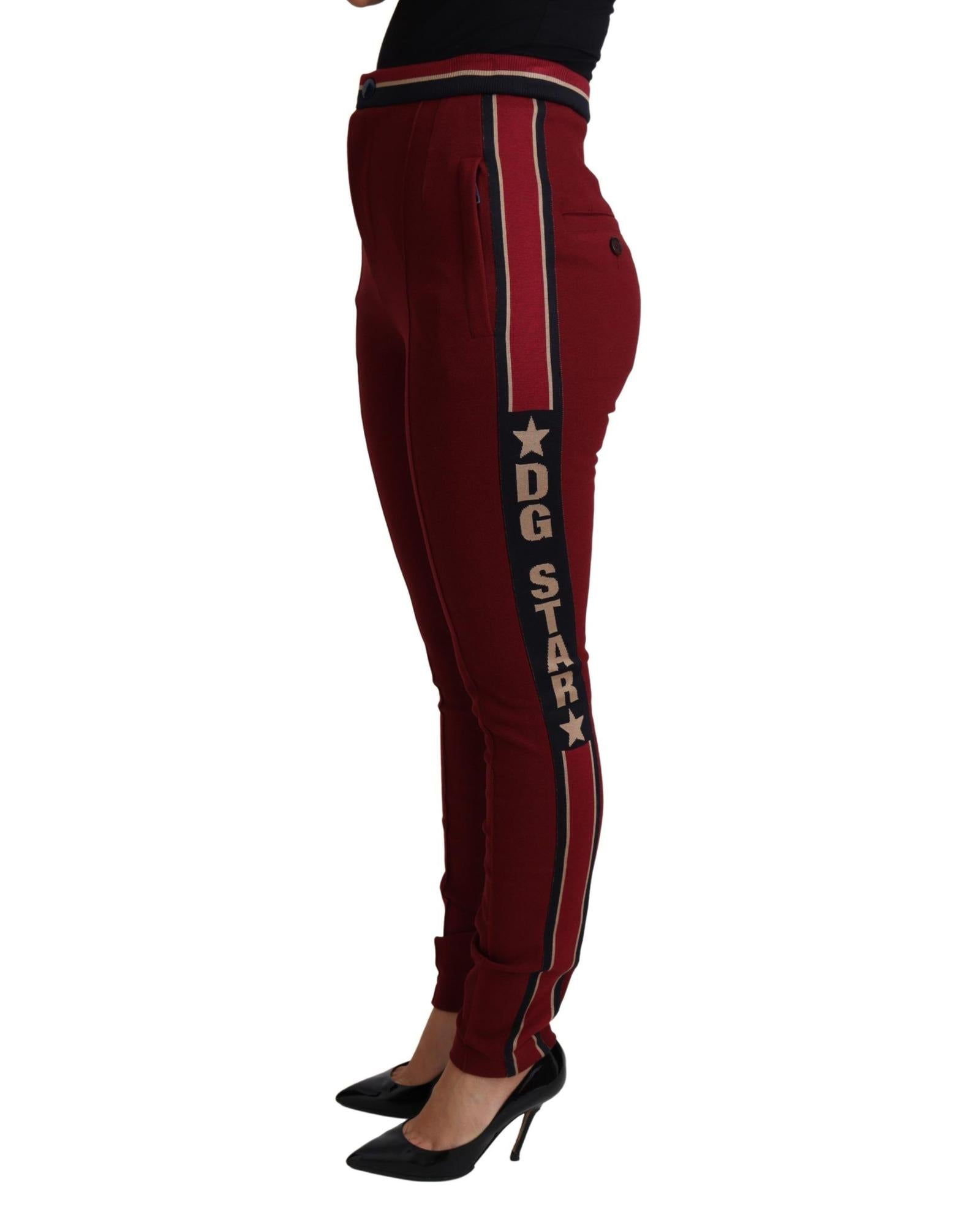 Dolce & Gabbana Women's Burgundy Jogger Pants