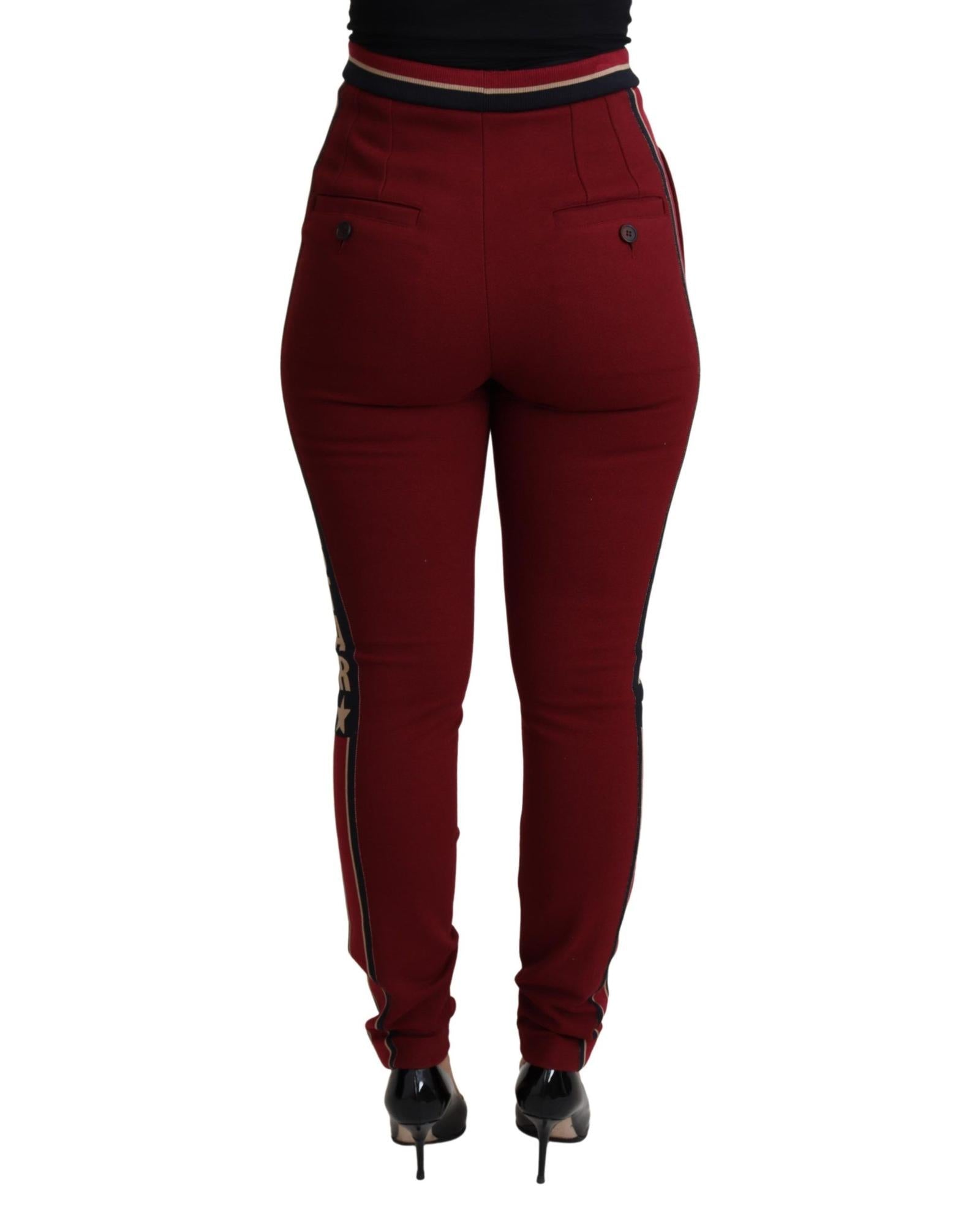 Dolce & Gabbana Women's Burgundy Jogger Pants