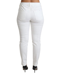 Dolce & Gabbana Women's White Distressed Skinny Jeans