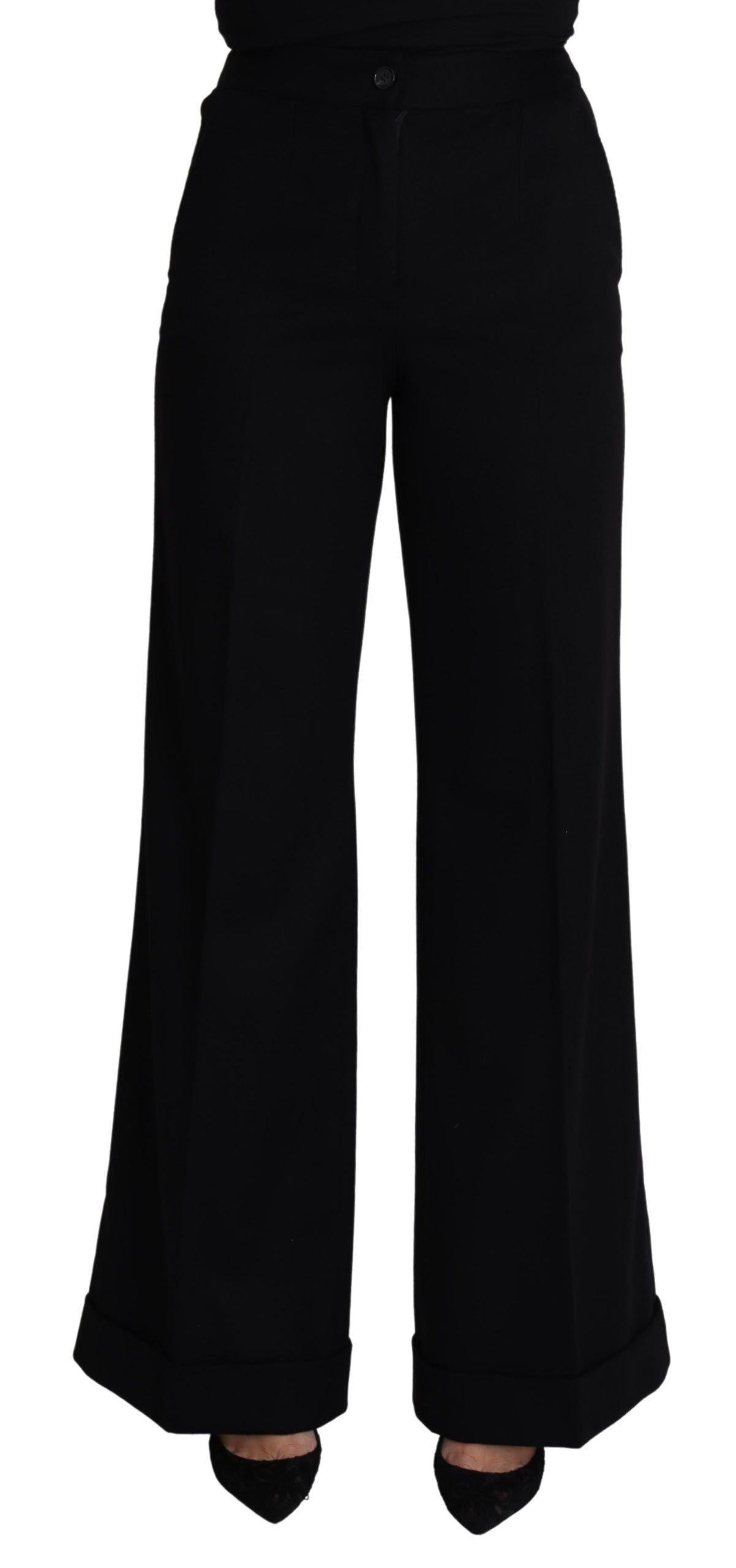 Dolce & Gabbana Wide Leg Trousers in Black