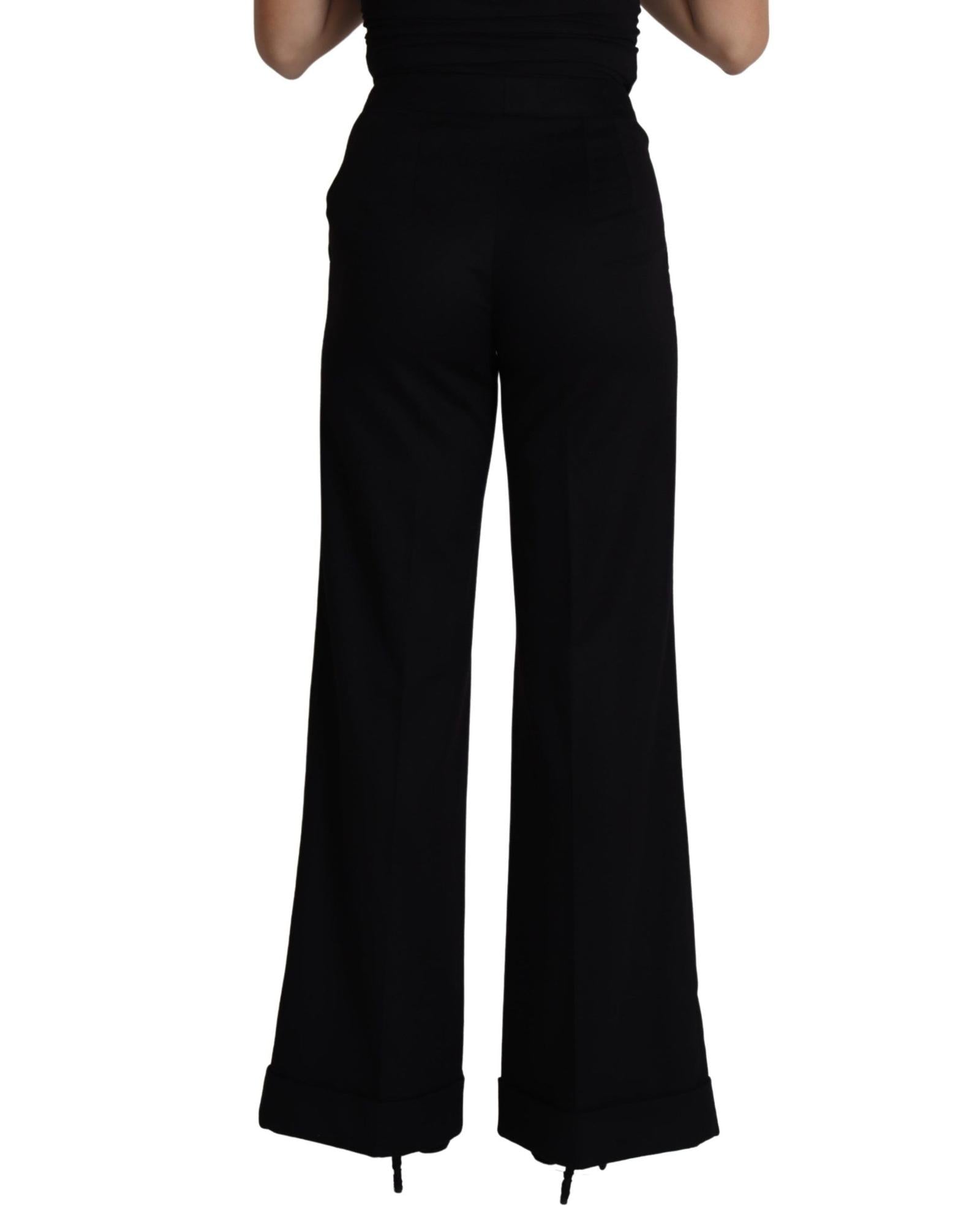 Dolce & Gabbana Wide Leg Trousers in Black