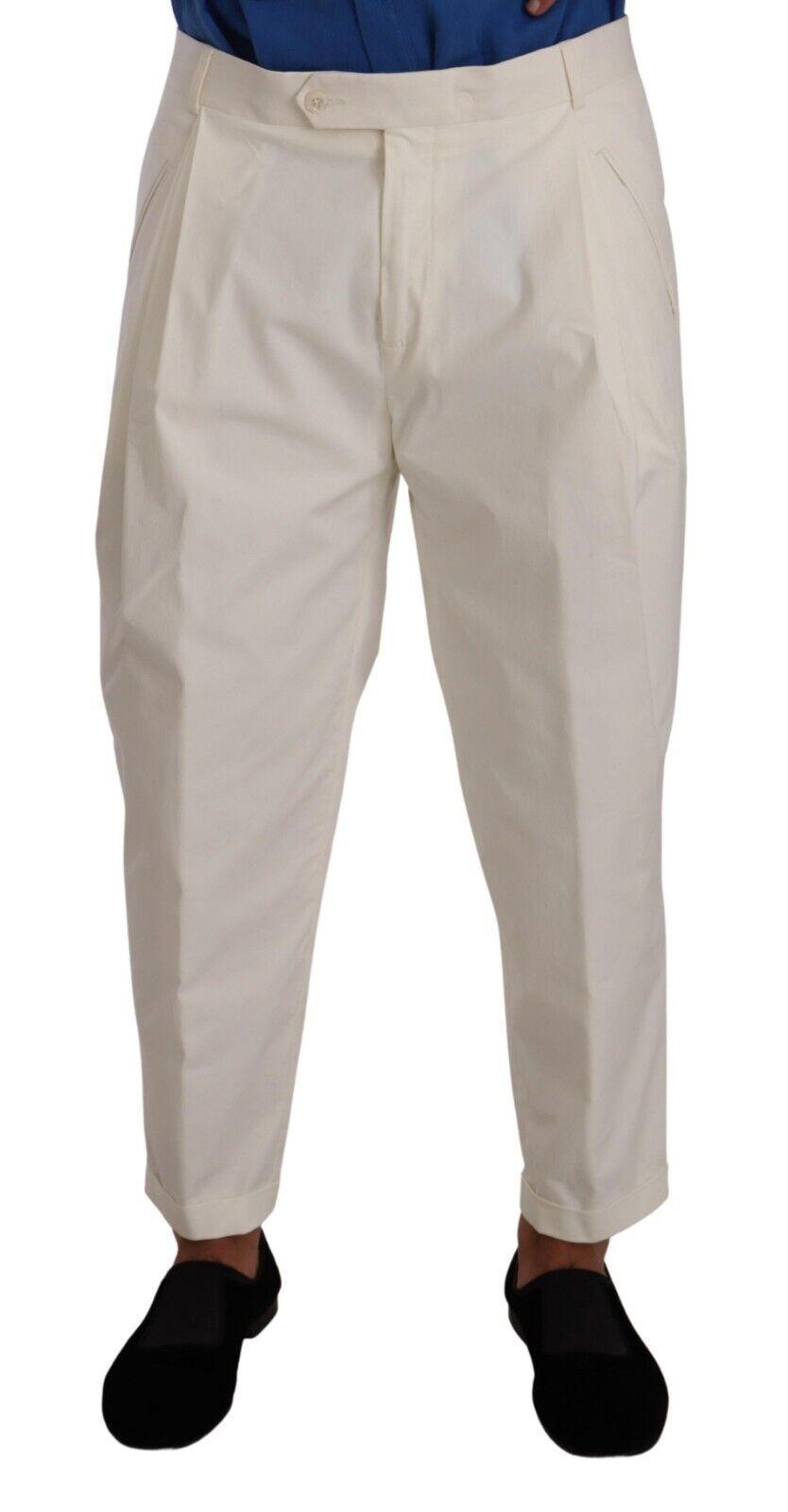 Dolce & Gabbana  Men's Pleated Trousers White